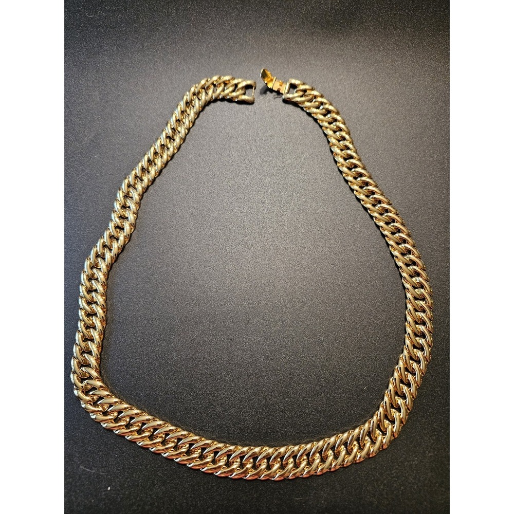Vintage Napier‎ Gold Toned Double Chain Necklace (591)
